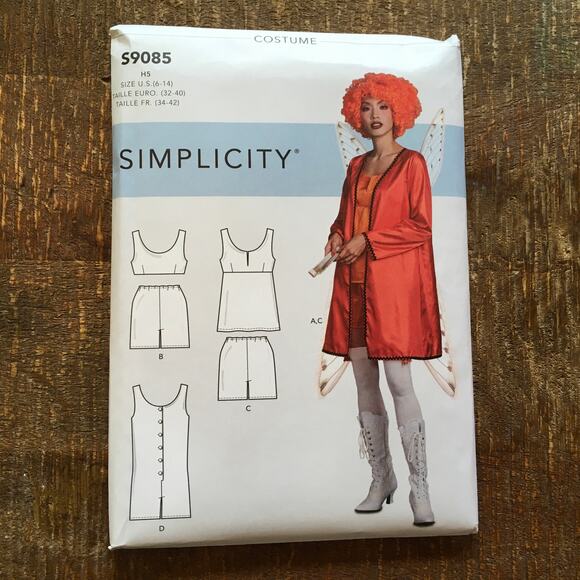 Simplicity Sewing Pattern S9085 Misses Costume Robe Romper Top Bottom 6-14 UNCUT - Picture 1 of 2